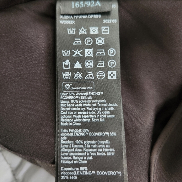 NWT All Saints Alexia Titania Silk Asymmetrical Sill Blend Dress Sz 8 - Picture 14 of 14